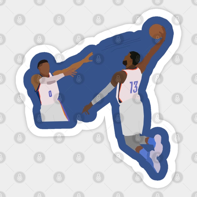 Russell Westbrook to Paul George Sticker by xavierjfong